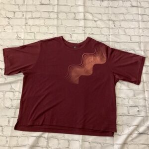 ADIDAS T SHIRT With GOLD DETAILED  ( Color: Burgundy) Size - XL